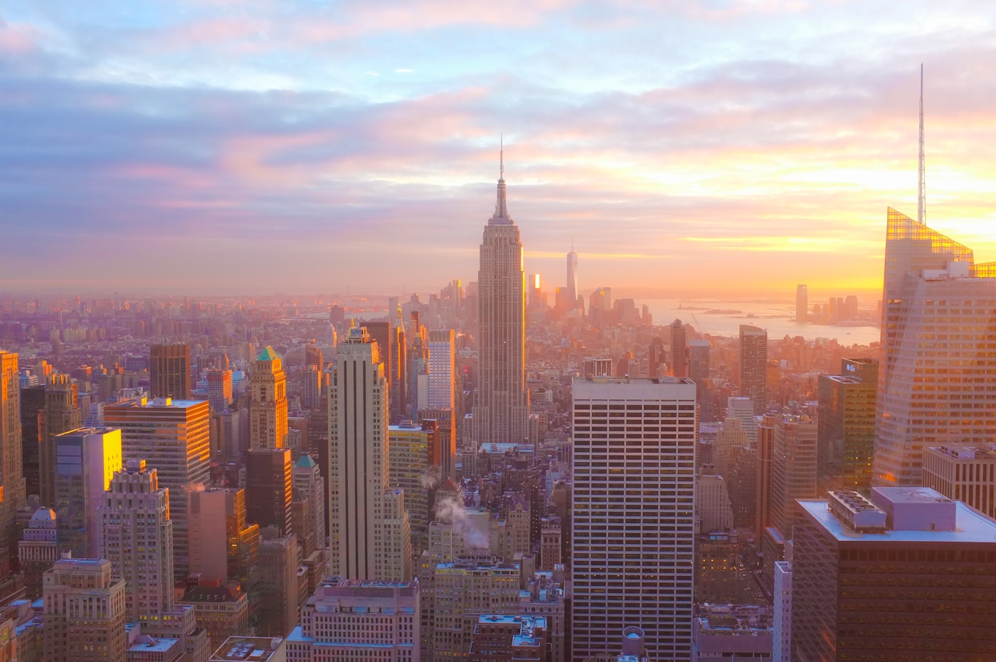 Lower Manhattan at dusk